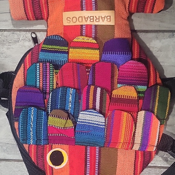 Barbados Indigenous Patterns book bag fish - Picture 2 of 4